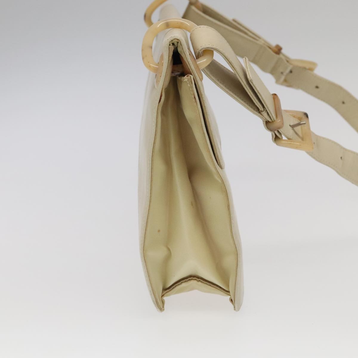 Prada Flap Shoulder Bag Leather, BEIGE, LEATHER, Shoulder bag