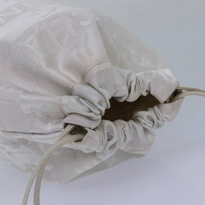 Chanel Vintage 2-Pouch Camera Bag Quilted Lambskin, WHITE, CANVAS, Crossbody bag