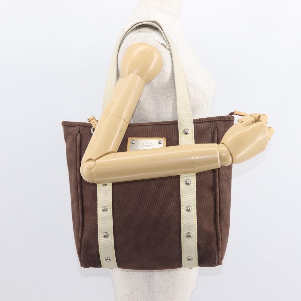 Louis Vuitton Antigua Tote Canvas, BROWN, CANVAS, Tote bag