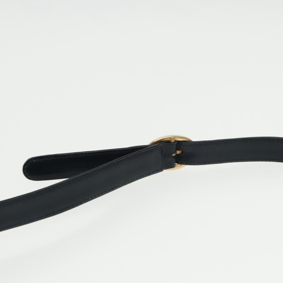 Gucci Vintage Shoulder Bag Leather, NAVY, LEATHER, Shoulder bag