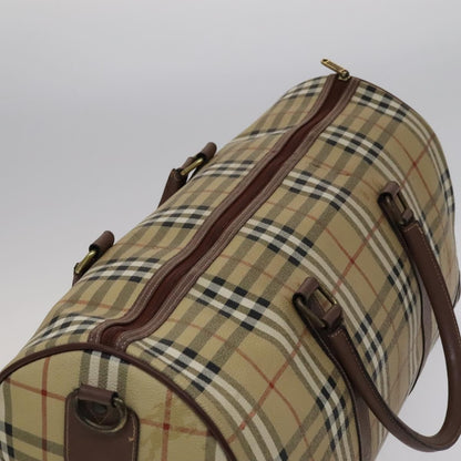 Burberry Convertible Weekend Duffle Bag Haymarket Coated Canvas, BEIGE, CANVAS, Travel bag