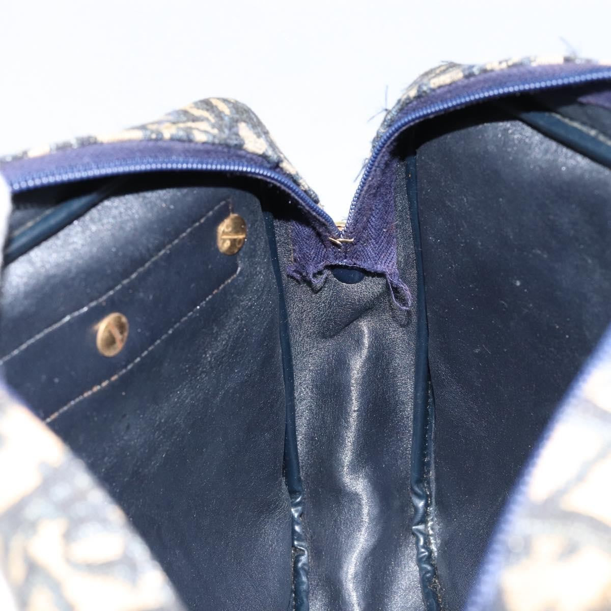 Christian Dior Vintage CD trotter Shoulder bag Canvas, NAVY, CANVAS, Shoulder bag