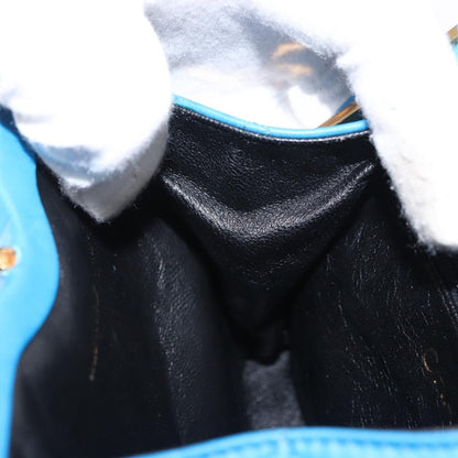 Chanel Vintage Diamond CC Tassel Waist Bag Quilted Lambskin, BLUE, LEATHER, Clutche & pouche