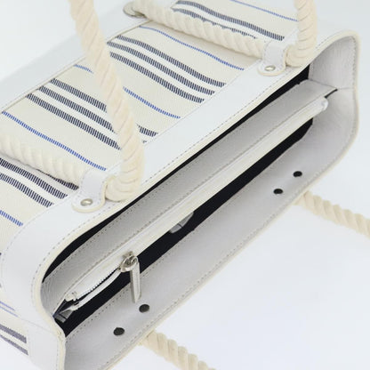 Burberry Vintage Handbag Canvas, WHITE, CANVAS, Handbag