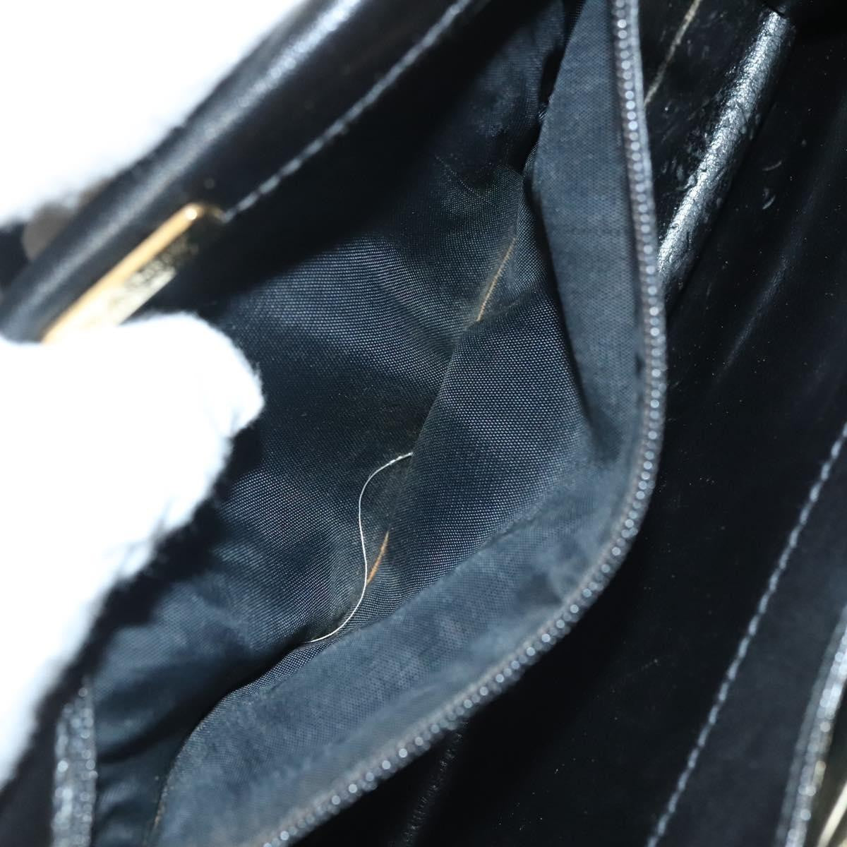 Bally Vintage Chain Shoulder Bag Quilted Leather, BLACK, LEATHER, Shoulder bag