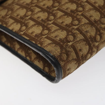 Christian Dior Vintage Trotter Flap Shoulder Bag Canvas, BROWN, CANVAS, Shoulder bag