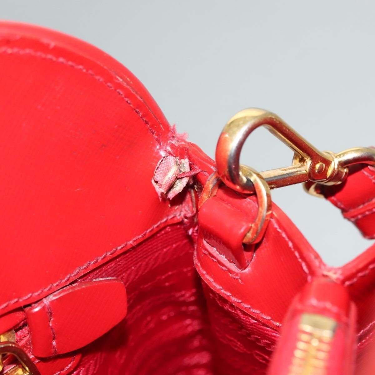 Prada Open Promenade Bag Vernice Saffiano Leather, RED, PATENT_LEATHER, Handbag
