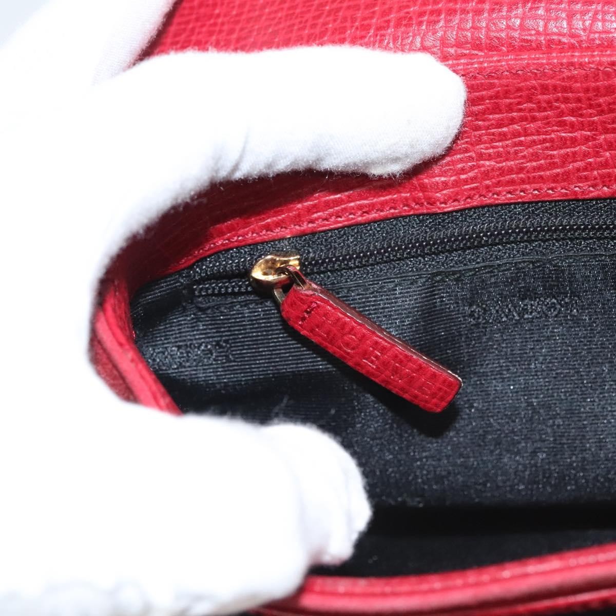 Loewe Anagram Shoulder Bag Leather, RED, SUEDE, Shoulder bag