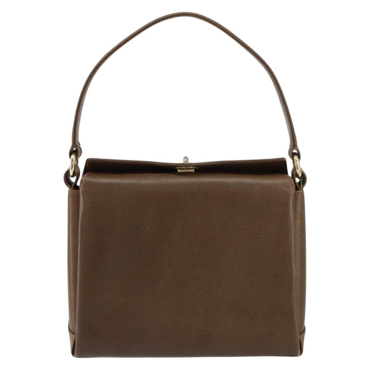 Gucci Vintage Shoulder Bag Leather, BROWN, LEATHER, Shoulder bag