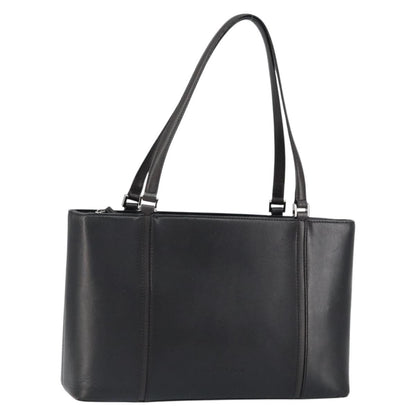 Burberry Handle Tote Leather, BLACK, LEATHER, Tote bag