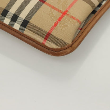 Burberry Nova check Pochette Canvas, BEIGE, CANVAS, Clutche & pouche