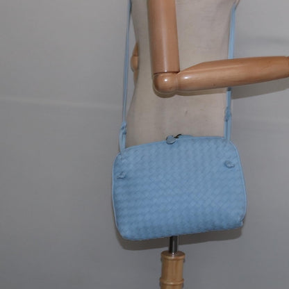 Bottega Veneta Nodini Crossbody Bag Intrecciato Nappa, BLUE, LEATHER, Crossbody bag