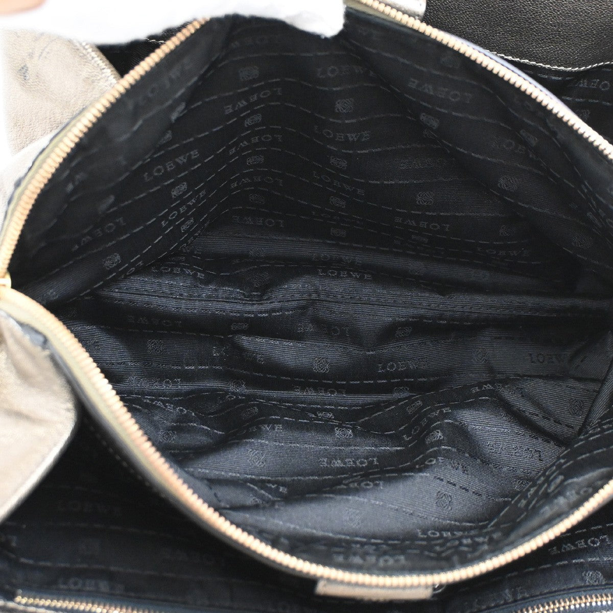 Loewe Anagram Tote Leather, GOLD, LEATHER, Tote bag