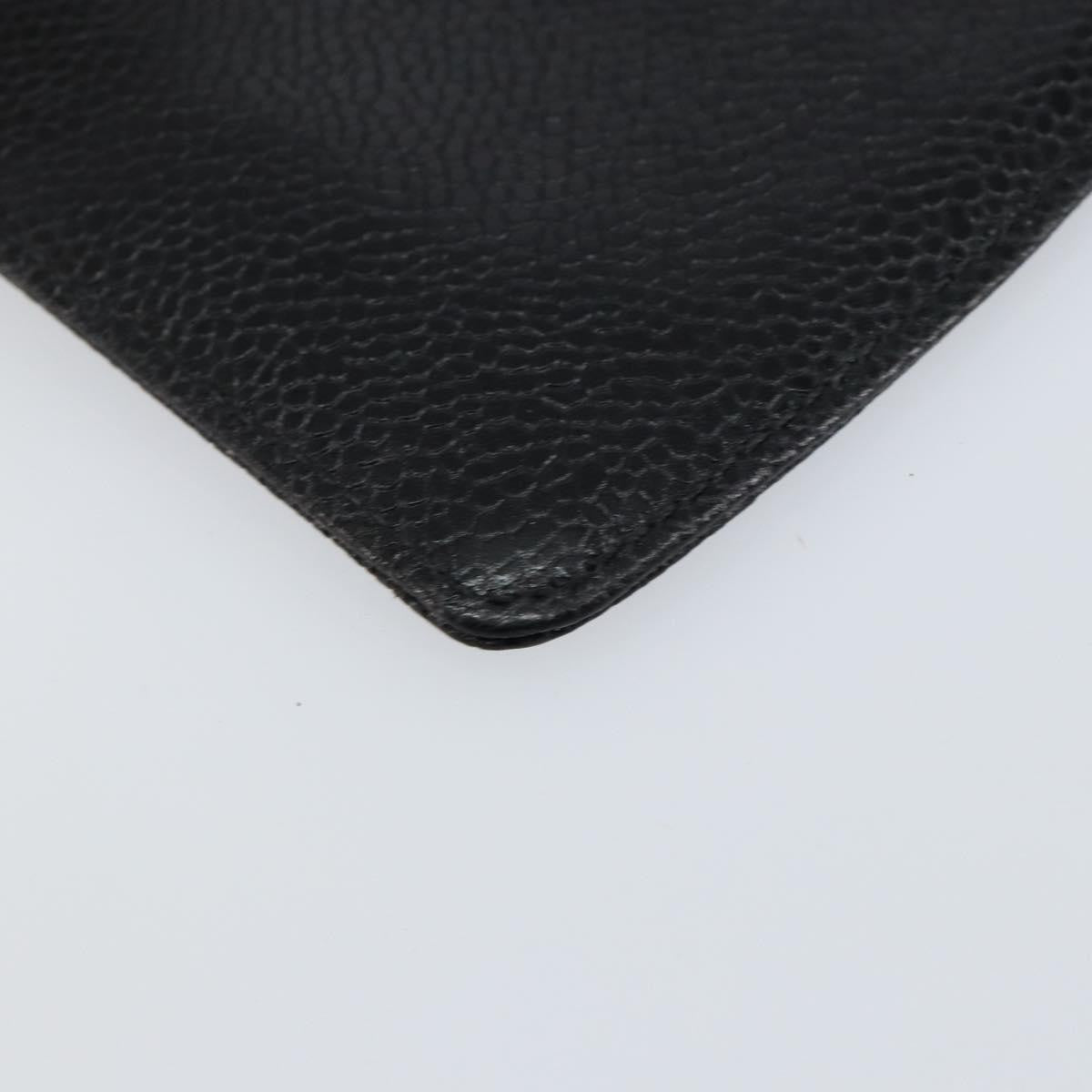 Chanel Vintage CC Phone Holder Crossbody Bag Caviar, BLACK, LEATHER, Clutche & pouche