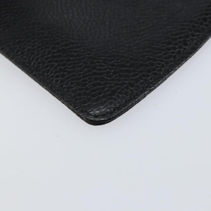 Chanel Vintage CC Phone Holder Crossbody Bag Caviar, BLACK, LEATHER, Clutche & pouche