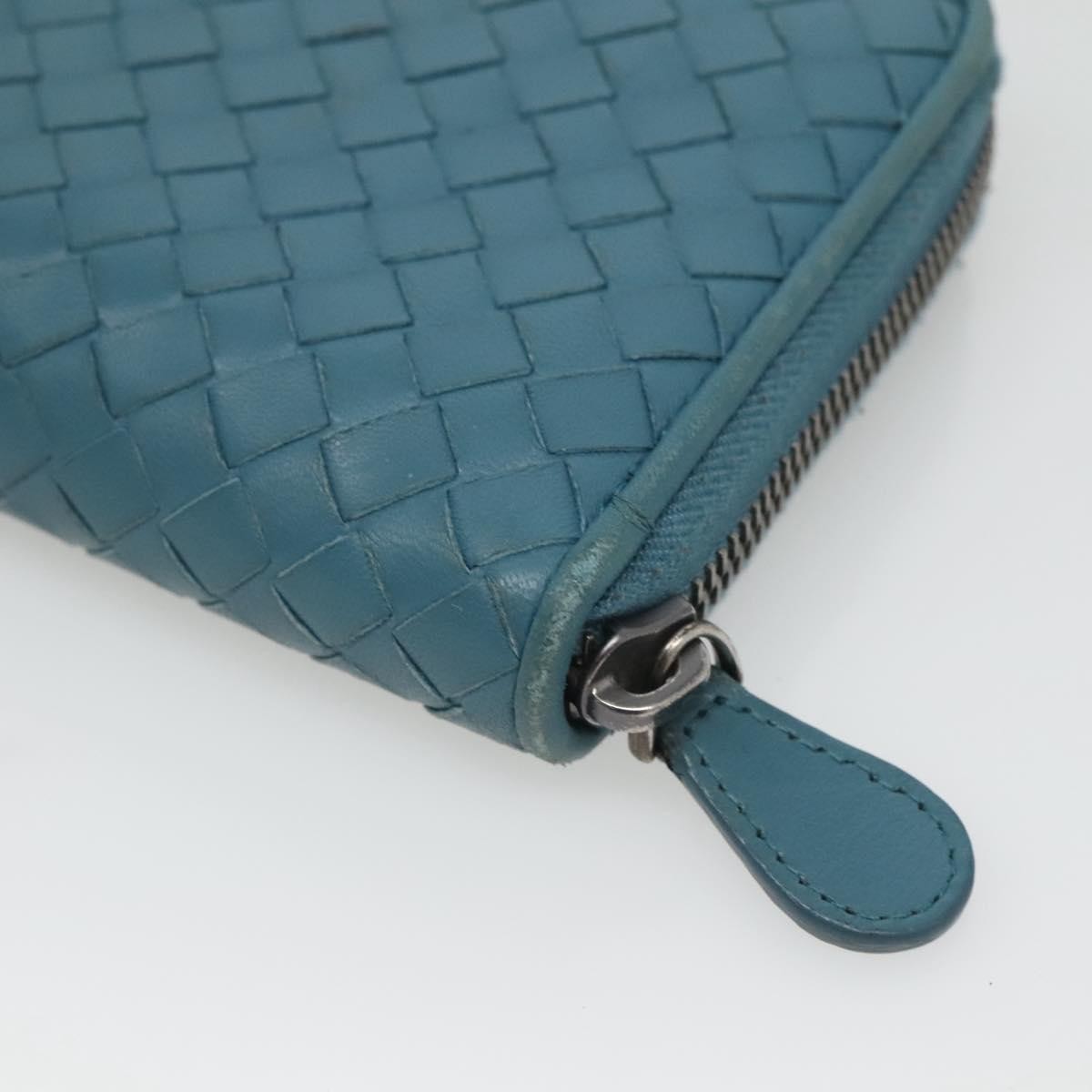 Bottega Veneta Intrecciato Wallet Leather, BLUE, LEATHER, Wallets