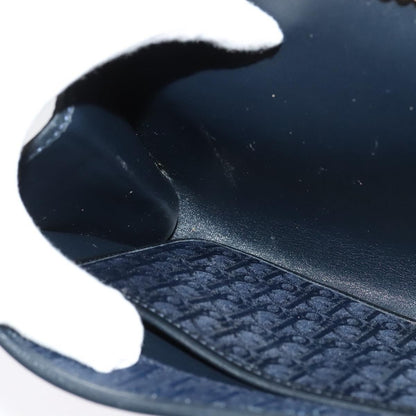 Christian Dior Vintage Chain Flap Shoulder Bag Diorissimo Canvas, NAVY, CANVAS, Shoulder bag