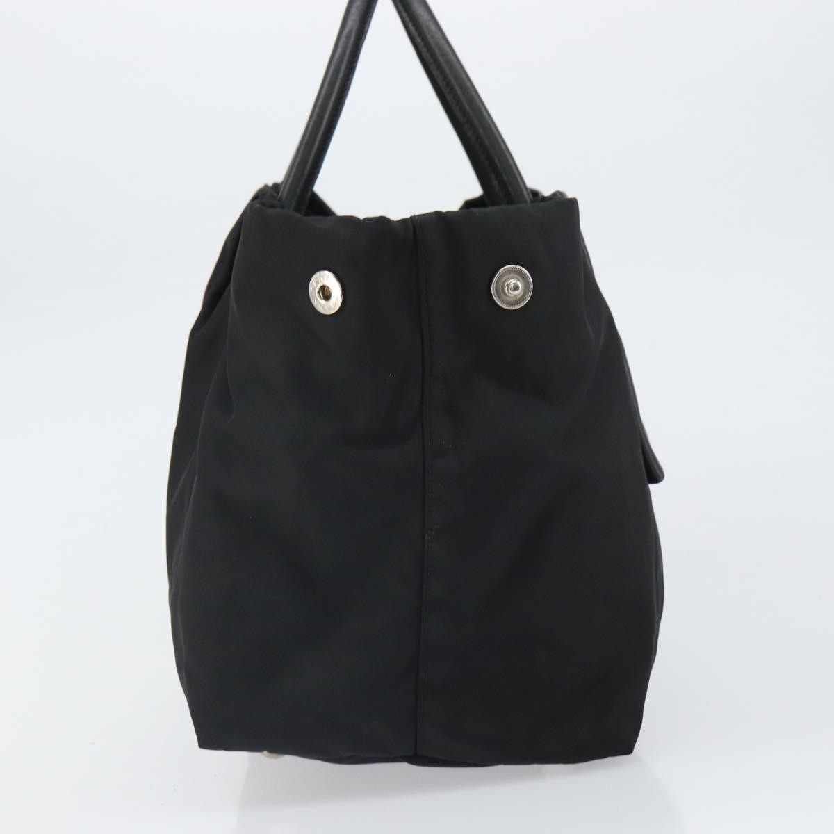 Prada Bow Tote Tessuto with Leather, Black, Nylon, Tote Bag
