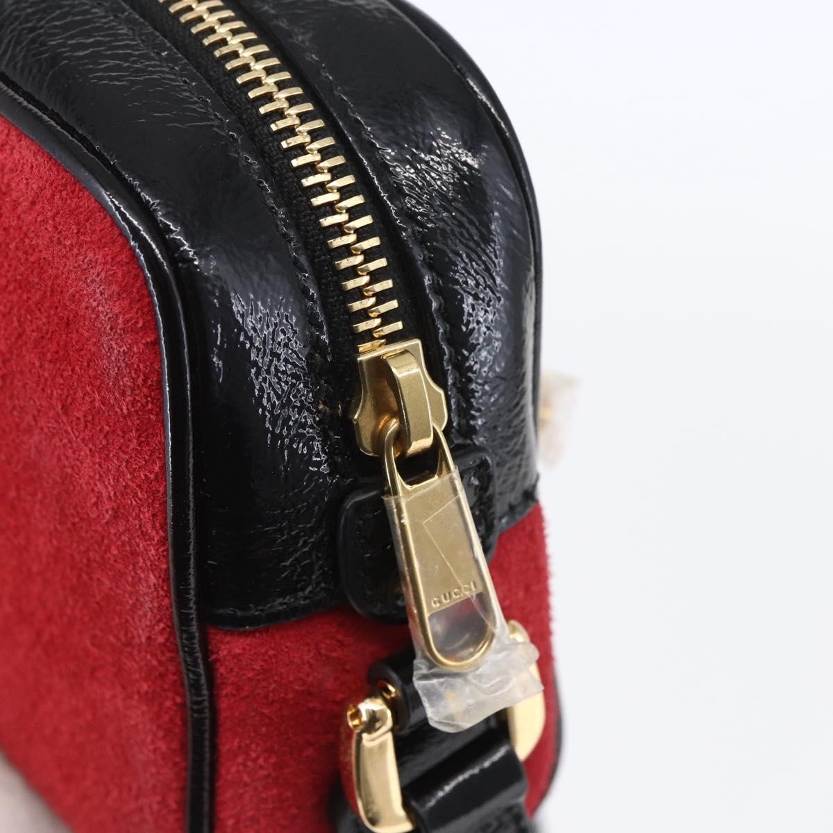 Gucci Ophidia Shoulder Bag Suede, RED, SUEDE, Shoulder bag