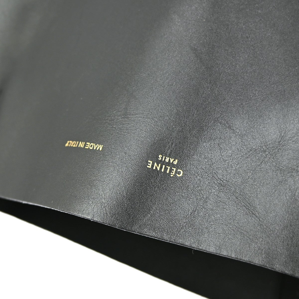 Celine Horizontal Cabas Tote Leather, BLACK, LEATHER, Tote bag