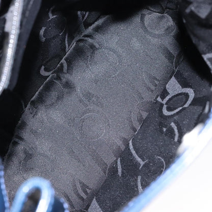 Salvatore Ferragamo Vintage Gancini Bucket Bag Patent leather, BLUE, PATENT_LEATHER, Shoulder bag