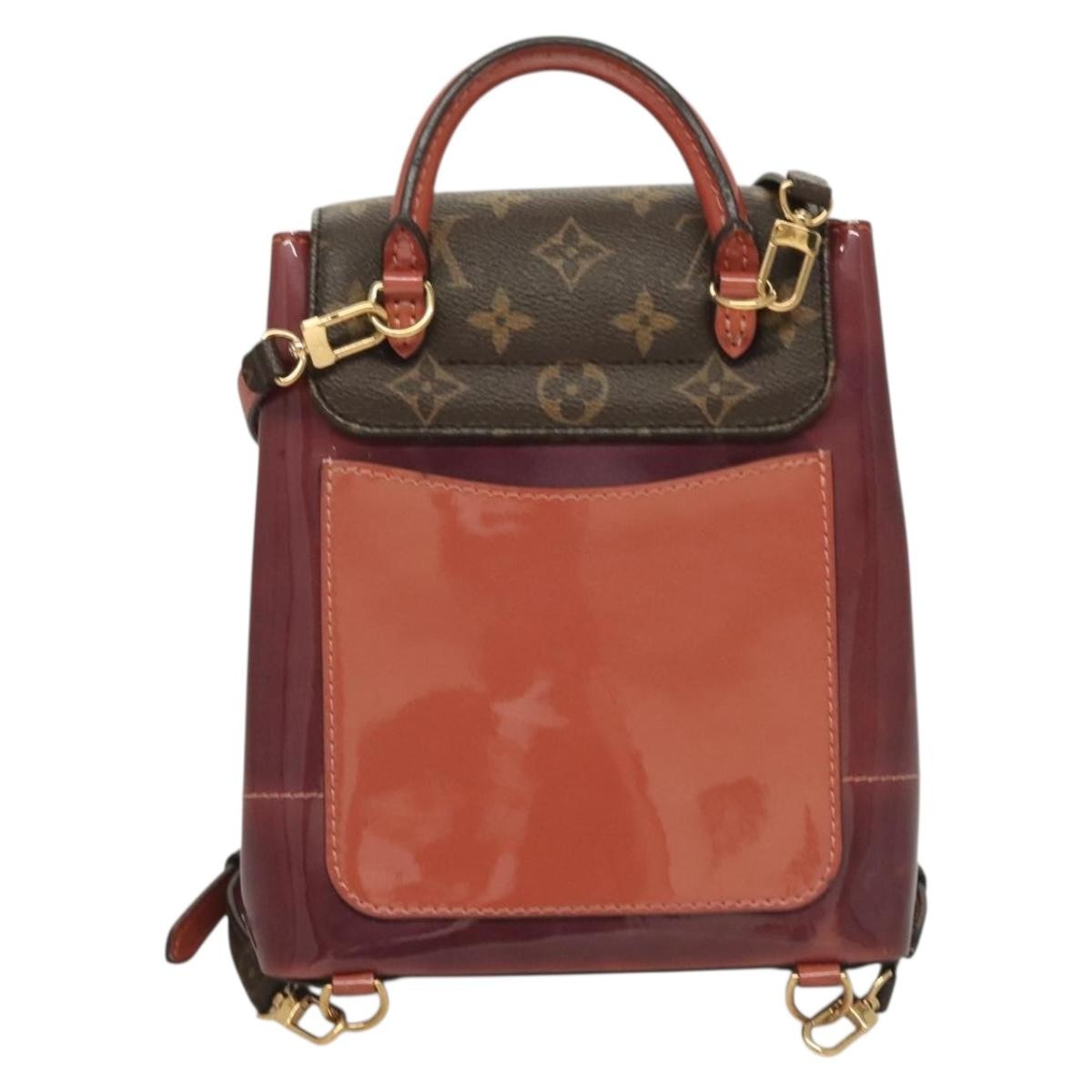 Louis Vuitton Hot Springs Backpack Vernis with Monogram Canvas, PINK, PATENT_LEATHER, Backpack