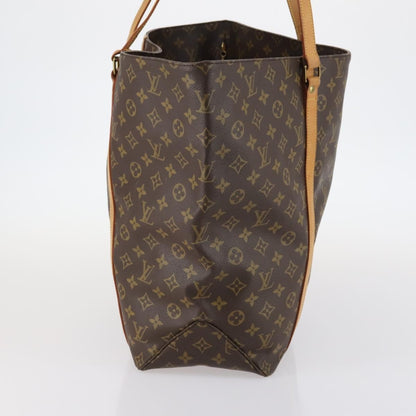 Louis Vuitton Shopping Sac Handbag Monogram Canvas, BROWN, CANVAS, Handbag