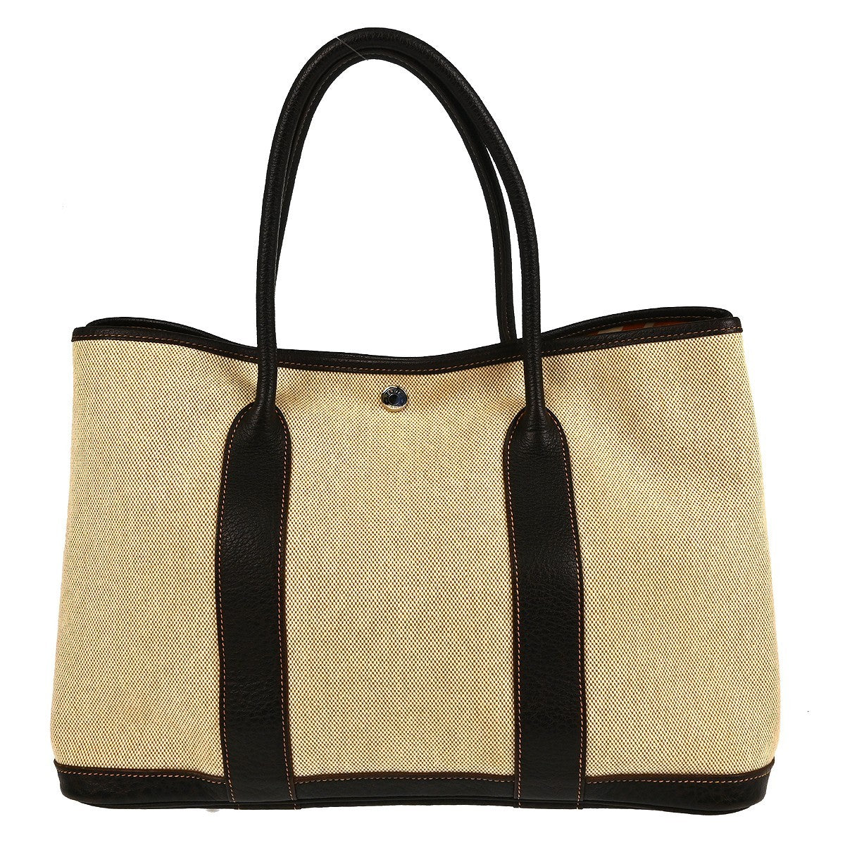 Hermes Optical H Garden Party Tote Toile and Leather, BEIGE, CANVAS, Tote bag