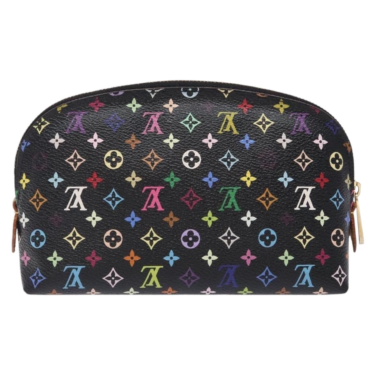 Louis Vuitton Cosmetic Pouch Monogram Multicolor, BLACK, CANVAS, Clutche & pouche
