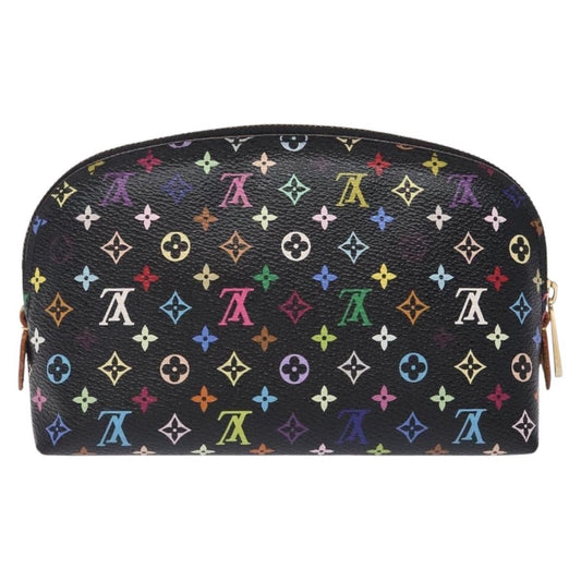 Louis Vuitton Cosmetic Pouch Monogram Multicolor, BLACK, CANVAS, Clutche & pouche