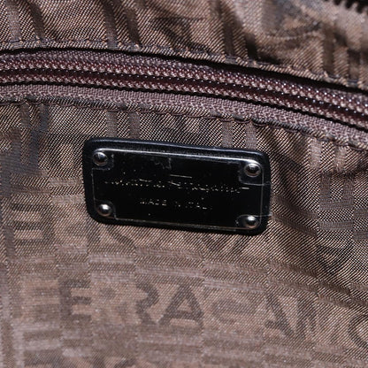 Salvatore Ferragamo Gancini Tote Leather, BLACK, LEATHER, Tote bag