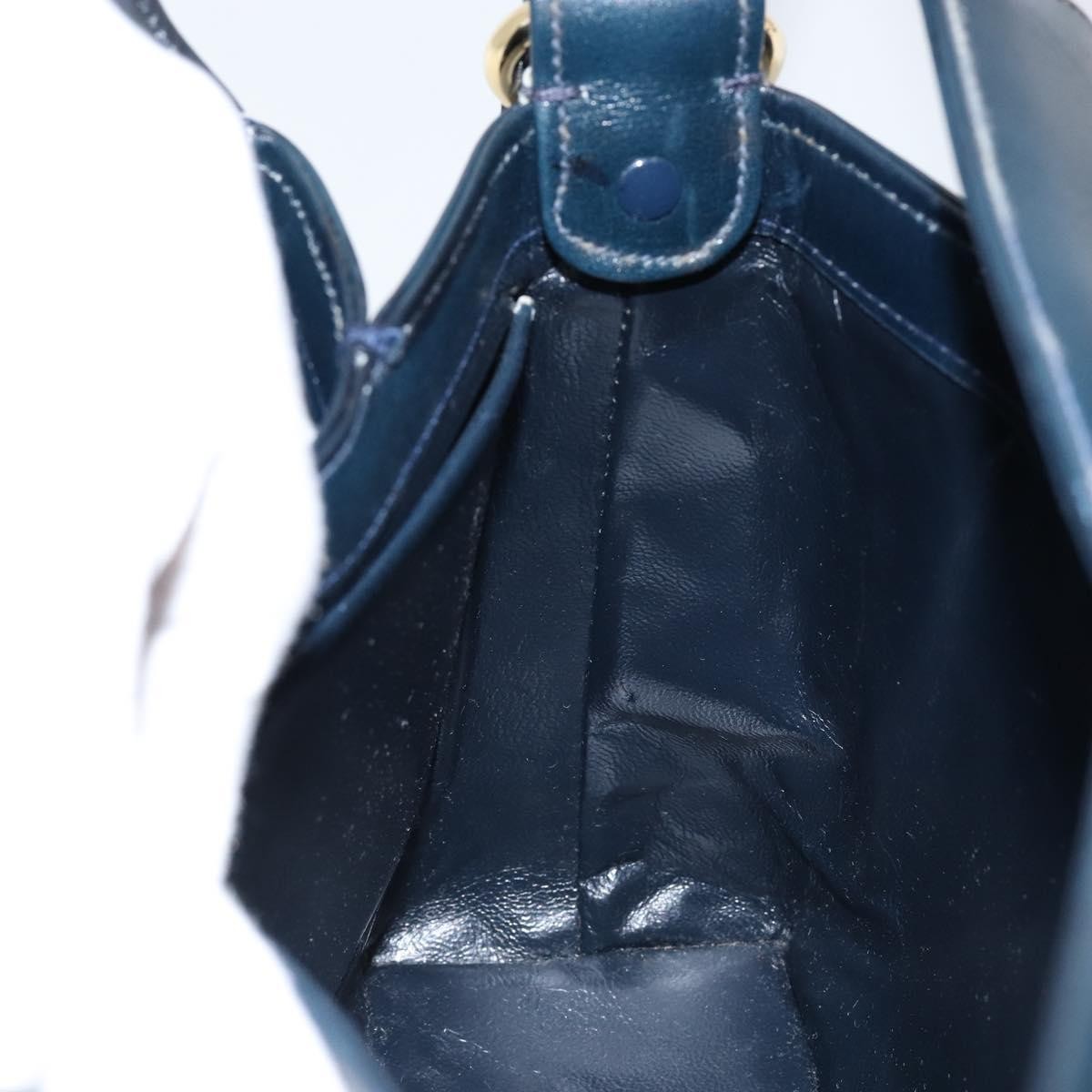 Gucci Vintage Convertible Box Crossbody Bag Leather, NAVY, LEATHER, Handbag