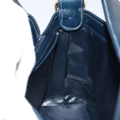 Gucci Vintage Convertible Box Crossbody Bag Leather, NAVY, LEATHER, Handbag