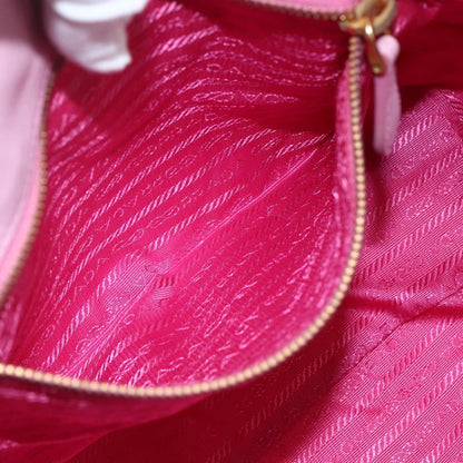 Prada Bow Tote Tessuto with Leather, PINK, NYLON, Tote bag