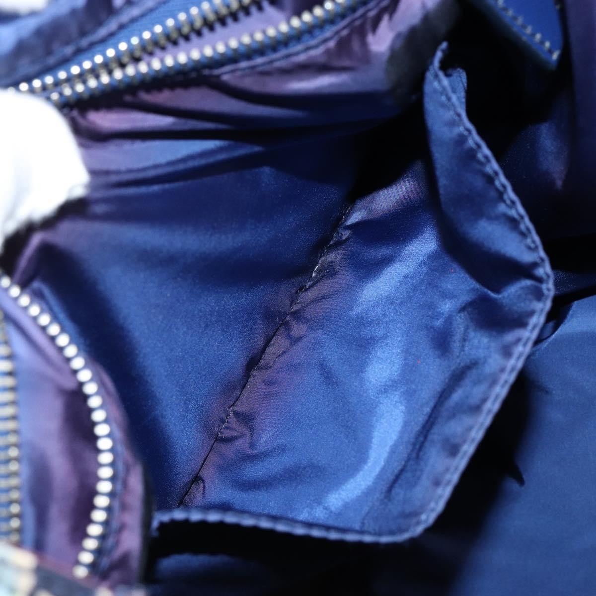 Prada Floreal Tote Printed Tessuto, BLUE, NYLON, Tote bag