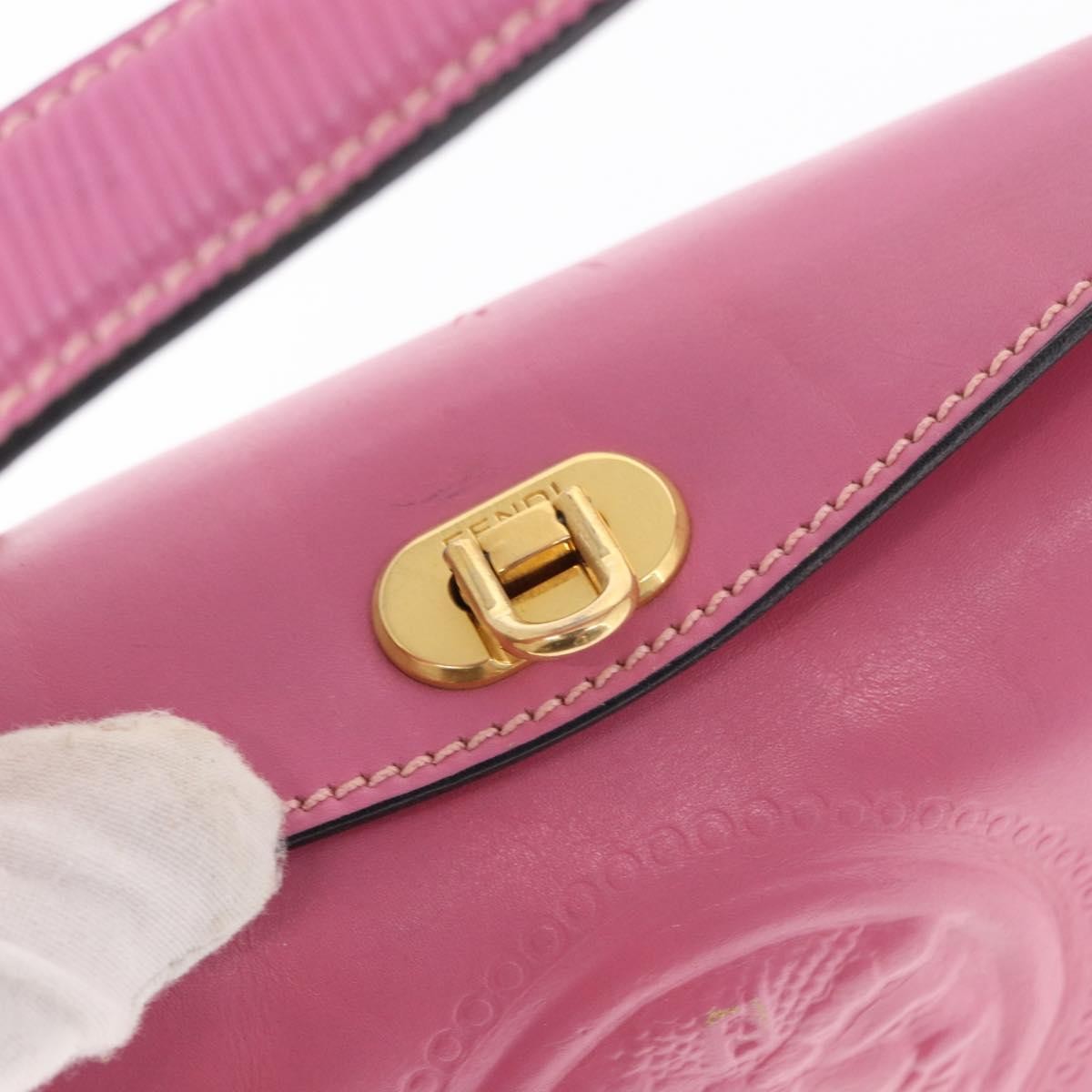 Fendi Vintage Top Handle Bag Leather, PINK, LEATHER, Handbag