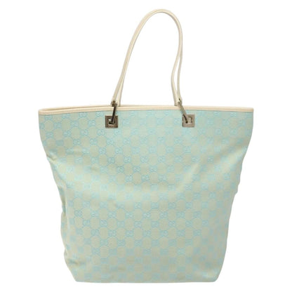 Gucci Vintage Bucket Shopping Tote GG Canvas, BLUE, CANVAS, Tote bag