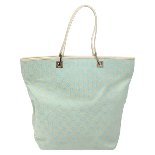 Gucci Vintage Bucket Shopping Tote GG Canvas, BLUE, CANVAS, Tote bag