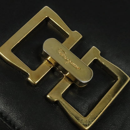 Salvatore Ferragamo Vintage Handbag Leather, BLACK, LEATHER, Handbag