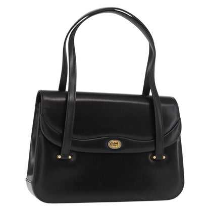 Gucci Vintage Handbag Leather, BLACK, LEATHER, Handbag