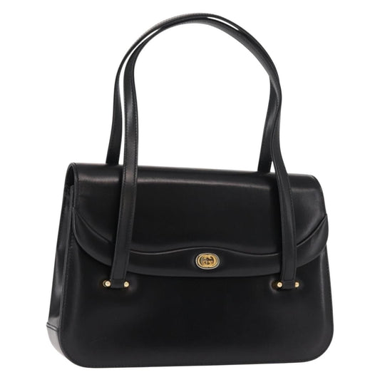 Gucci Vintage Handbag Leather, BLACK, LEATHER, Handbag