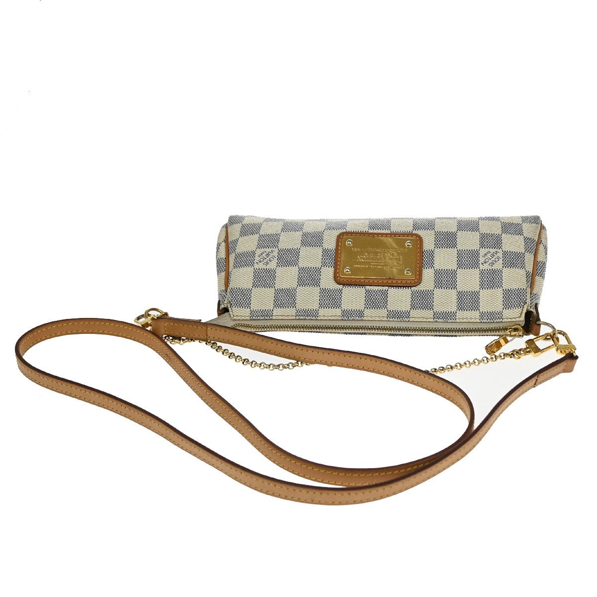 Louis Vuitton Eva Handbag Damier, WHITE, CANVAS, Handbag