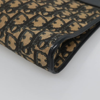 Christian Dior Vintage Trotter Shoulder Bag Canvas, NAVY, CANVAS, Shoulder bag