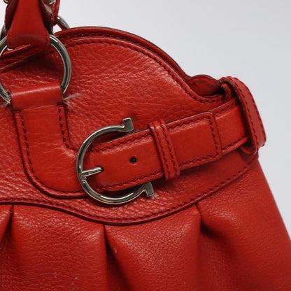 Salvatore Ferragamo Marisa Satchel Leather, RED, LEATHER, Shoulder bag