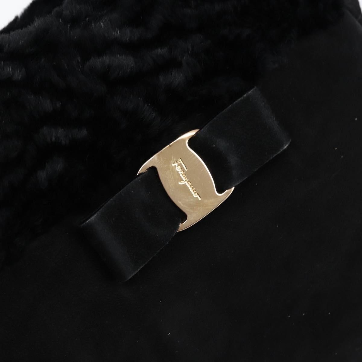 Salvatore Ferragamo Vala Handbag Suede, BLACK, SUEDE, Handbag