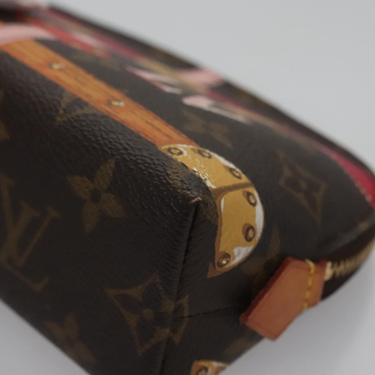 Louis Vuitton Cosmetic Pouch Limited Edition Summer Trunks Monogram Canvas, BROWN, CANVAS, Toiletry Case
