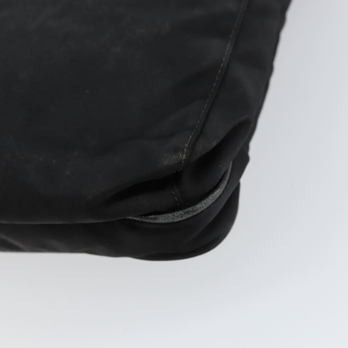 Prada Flat Messenger Bag Tessuto, BLACK, NYLON, Shoulder bag