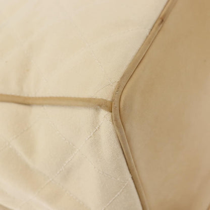 Chanel Vintage Drawstring Chain Bucket Bag Quilted Canvas, BEIGE, CANVAS, Shoulder bag