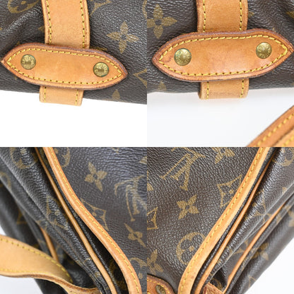 Louis Vuitton Saumur Handbag Monogram Canvas, Brown, Leather, Shoulder Bag
