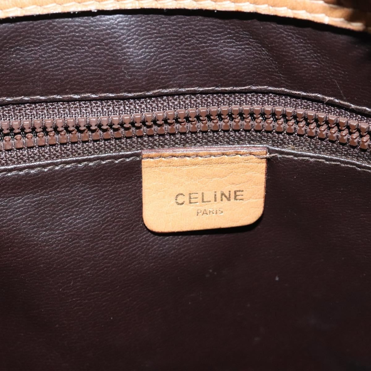 Celine Macadam Handbag Macadam with leather, BEIGE, CANVAS, Handbag